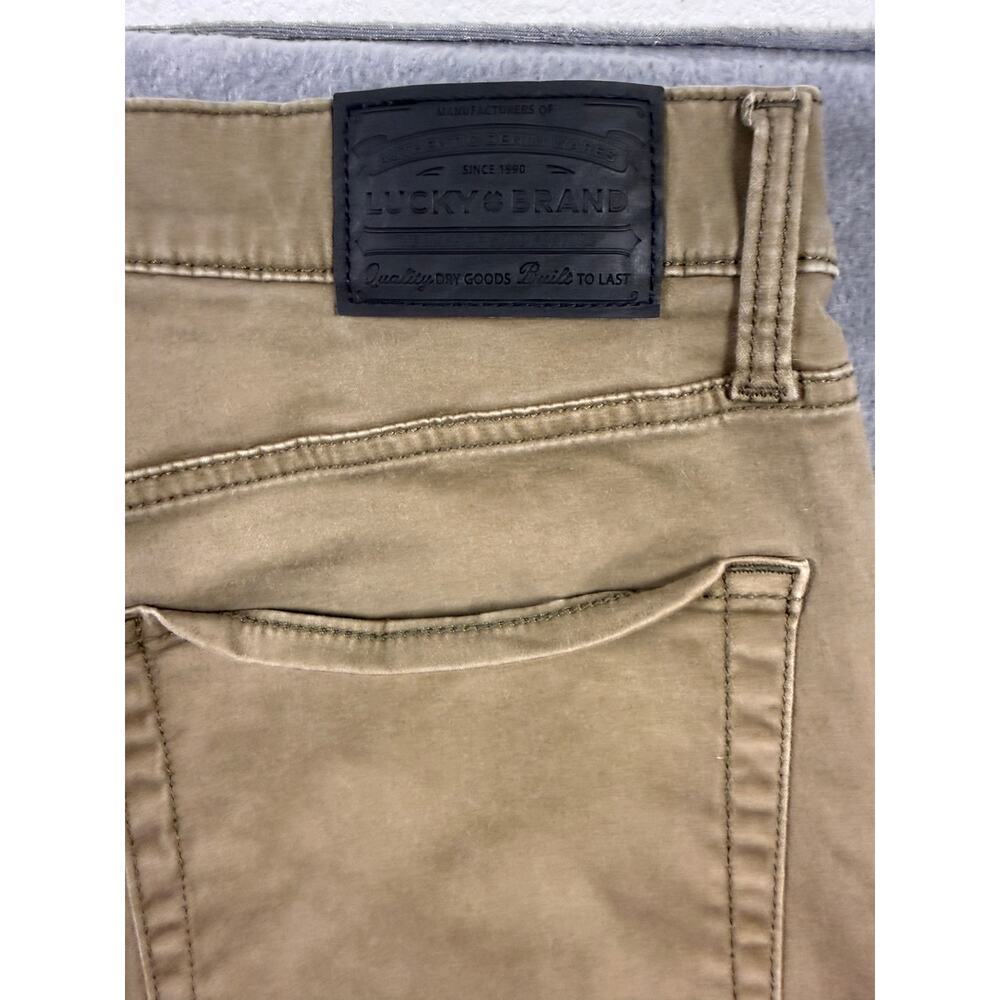 Lucky Brand Khaki Straight Leg Pants Mens 36x32 Tan Casual Cotton‎ - Picture 5 of 7